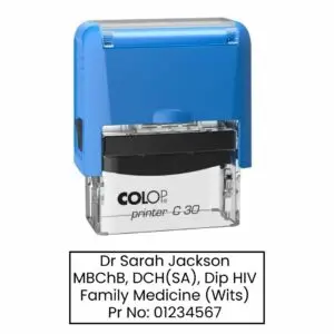 Customisable 4-Line Doctor’s Stamp