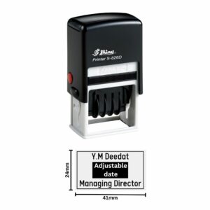 Customisable 2-Line Dater Stamp (41x24mm)